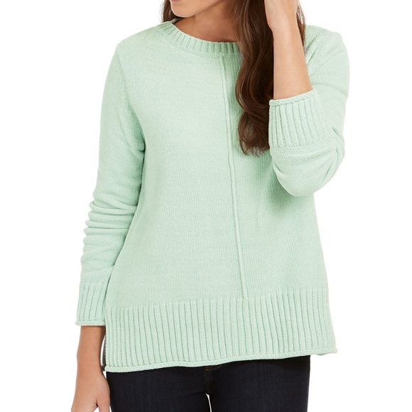 Style Co Womens Petite Tape Yarn Pullover Sweater Orange Size Petite Medium